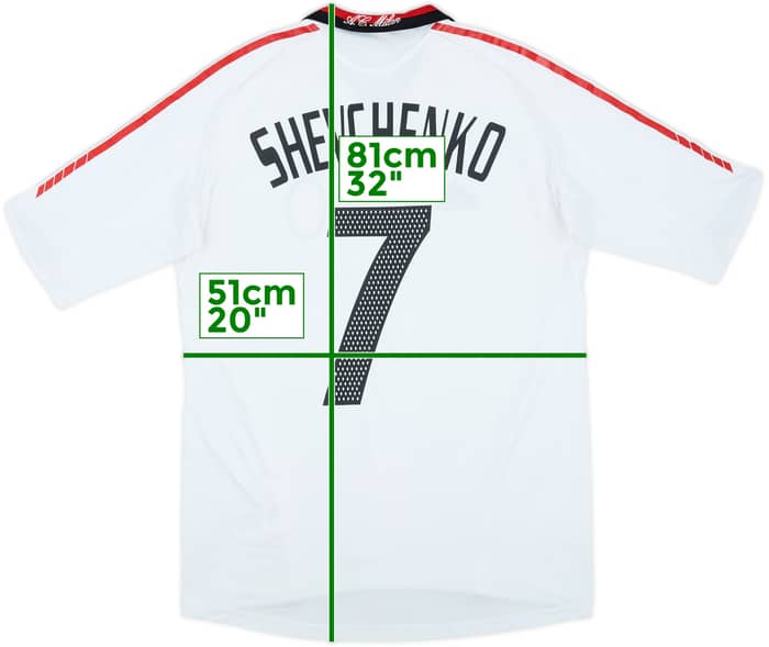 2003-04 AC Milan Away Shirt Shevchenko #7 - 6/10 - (M)