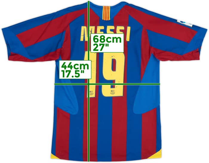2005-06 Barcelona Home Shirt Messi #19 - 5/10 - (L.Boys)