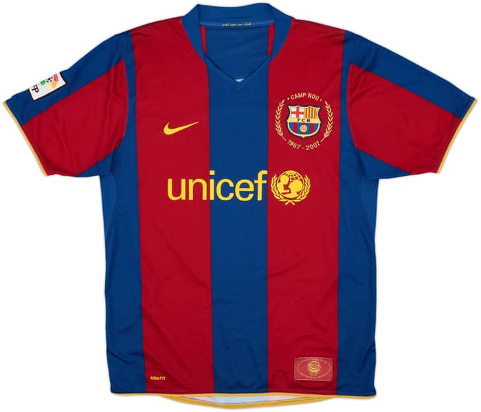 2007-08 Barcelona Home Shirt Ronaldinho #10 - 6/10 - (M)