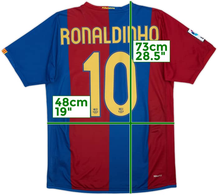 2006-07 Barcelona Camiseta Titular Ronaldinho #10 - 9/10 - (S)