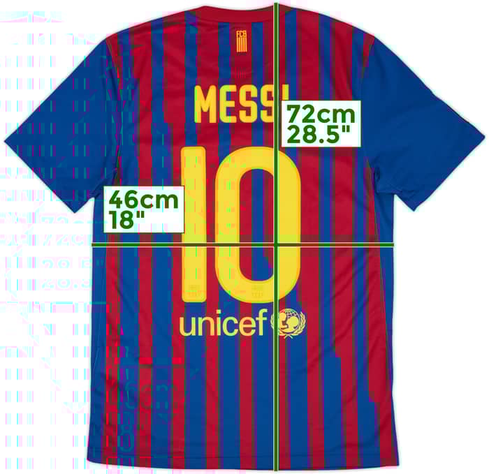 2011-12 Barcelona Local Camiseta Messi #10 - 7/10 - (S)