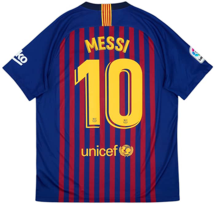 2018-19 Barcelona Home Shirt Messi #10 - 9/10 - (L)