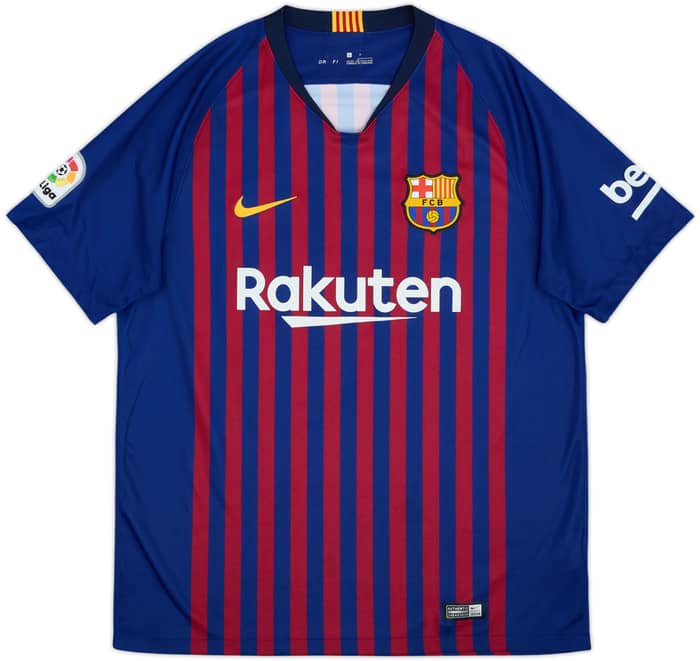 2018-19 Barcelona Home Shirt Messi #10 - 9/10 - (L)
