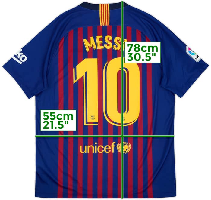 2018-19 Barcelona Home Shirt Messi #10 - 9/10 - (L)