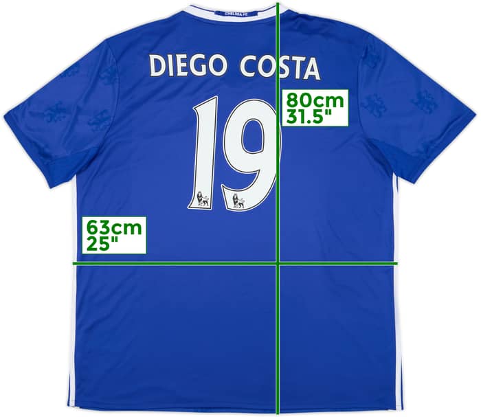 2016-17 Chelsea Home Shirt Diego Costa #19 - 10/10 - (XXL)