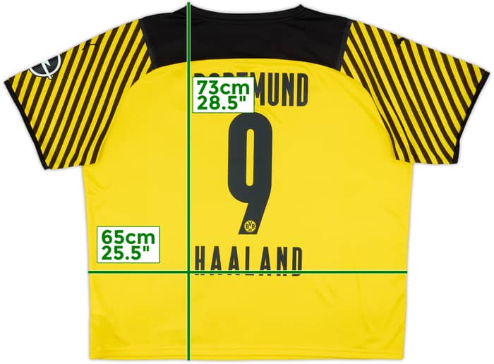 2021-22 Borussia Dortmund Home Shirt Haaland #9 - 8/10 - (XXL)