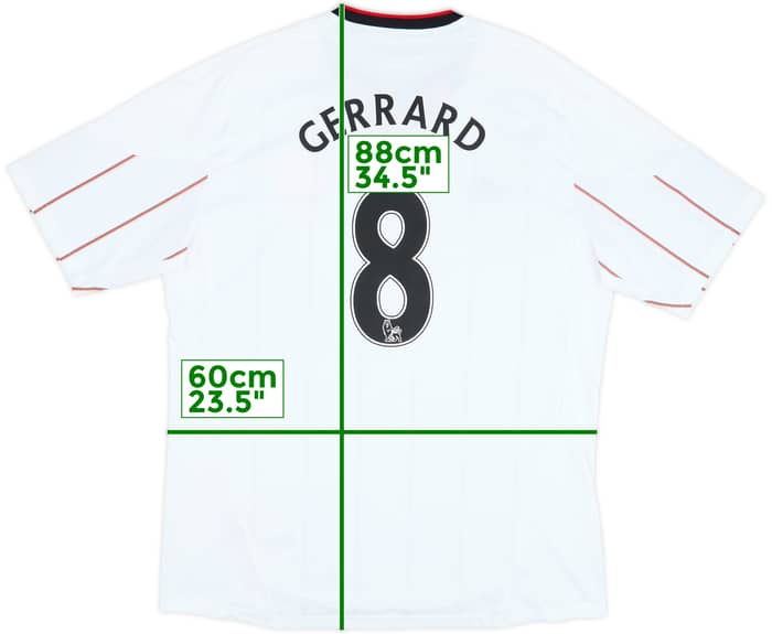 2010-11 Liverpool Away Shirt Gerrard #8 - 10/10 - (XXL)