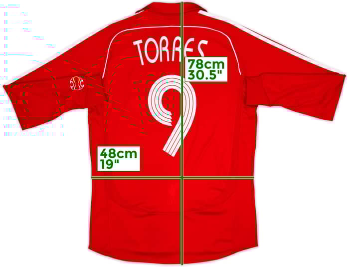 2006-08 Liverpool Home L/S Shirt Torres #9 - 6/10 - (M)