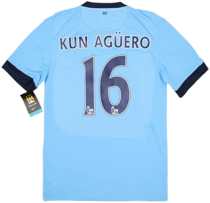 2014-15 Manchester City Home Shirt Kun Aguero #16 (S)