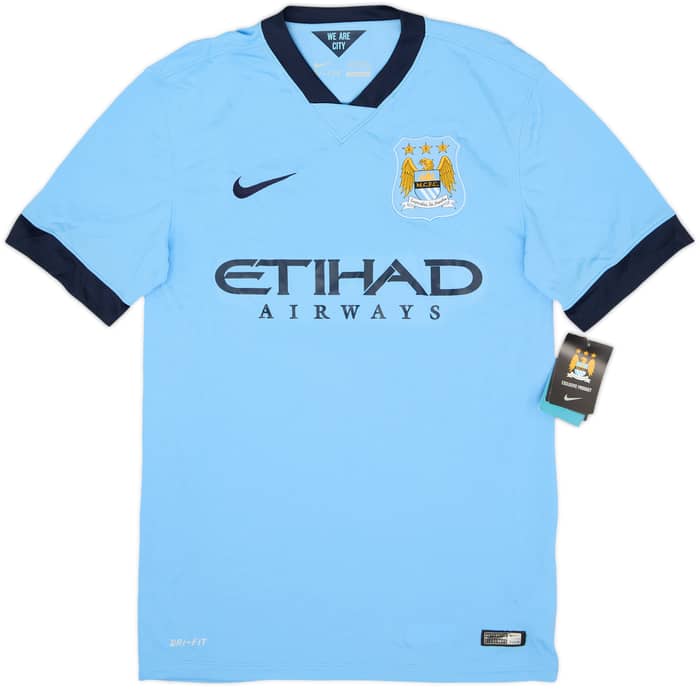 2014-15 Manchester City Home Shirt Kun Aguero #16 (S)