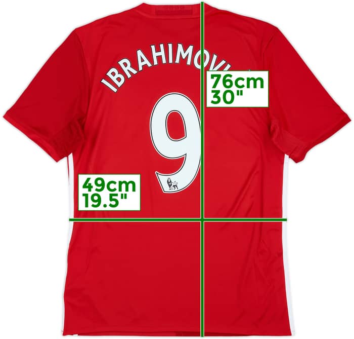 2016-17 Manchester United Home Shirt Ibrahimovic #9 (M)