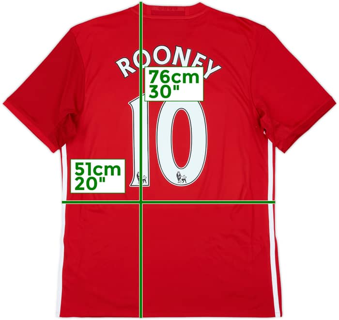 2016-17 Manchester United Home Shirt Rooney #10 (M)