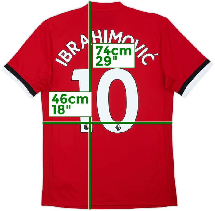 2017-18 Manchester United Home Shirt Ibrahimovic #10 (S)