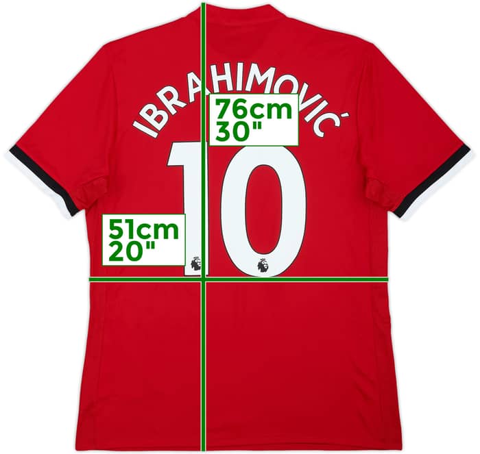 2017-18 Manchester United Home Shirt Ibrahimovic #10 (M)