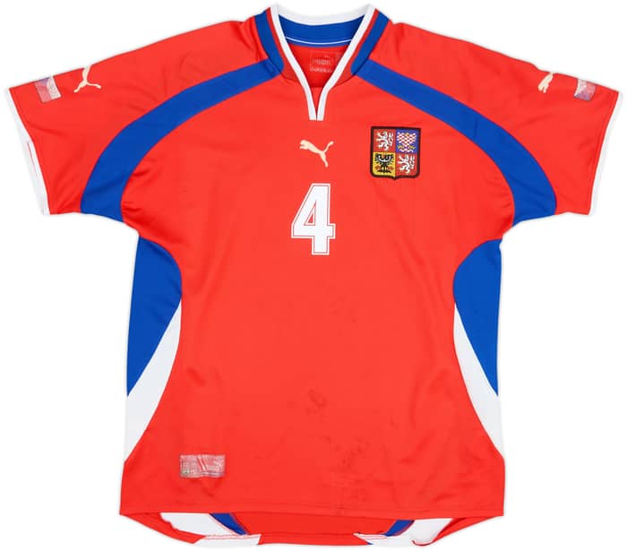2000-02 Czech Republic Home Shirt Nedved #4 - 5/10 - (L)