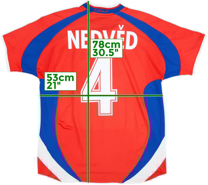 2000-02 Czech Republic Home Shirt Nedved #4 - 5/10 - (L)