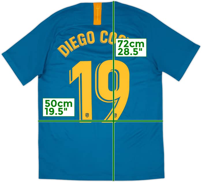 2018-19 Atletico Madrid Third Shirt Diego Costa #19 - 8/10 - (M)
