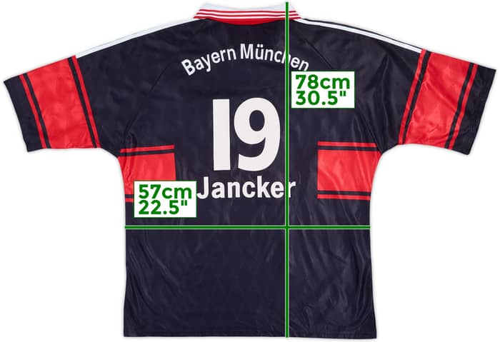 1997-99 Bayern Munich Home Shirt Jancker #19 - 8/10 - (XL)