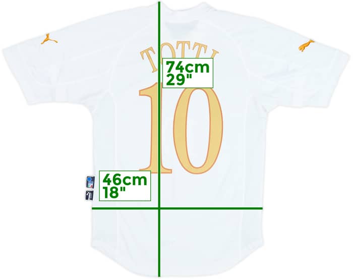 2004-06 Italy Away Shirt Totti #10 - 8/10 - (S)