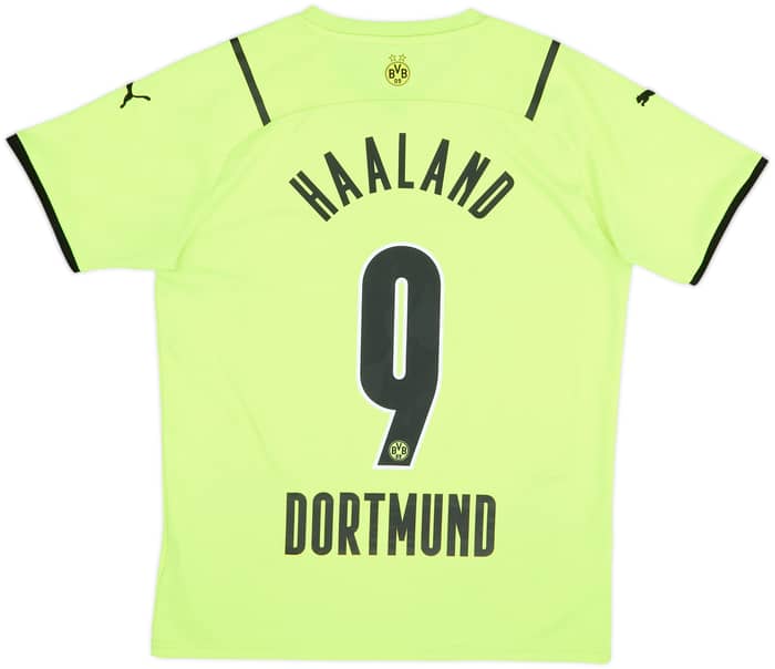 2021-22 Borussia Dortmund European Home Shirt Haaland #9 - 7/10 - (M)