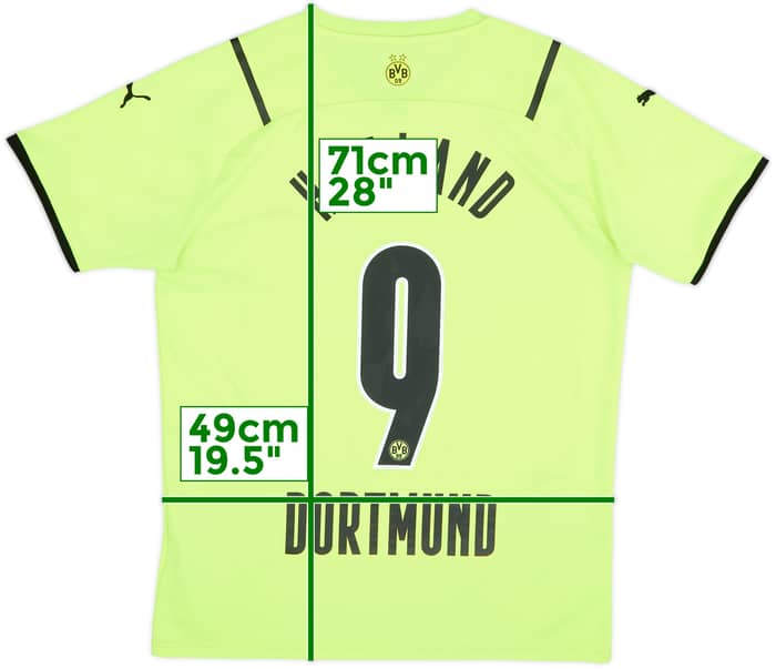 2021-22 Borussia Dortmund European Home Shirt Haaland #9 - 7/10 - (M)