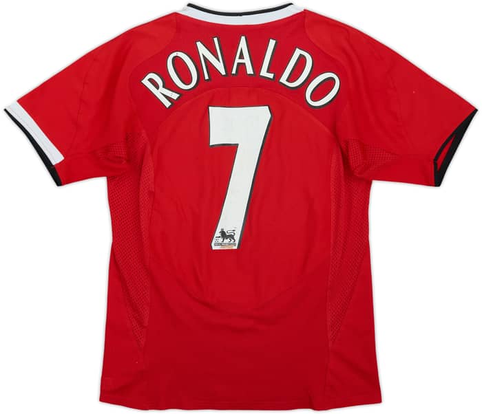2004-06 Manchester United Home Shirt Ronaldo #7 - 7/10 - (M.Boys)