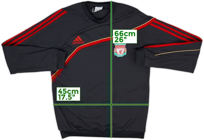 2009-10 Liverpool adidas Sweat Top - 8/10 - (S)