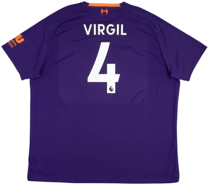 2018-19 Liverpool Away Shirt Virgil #4 - 8/10 - (XXL)