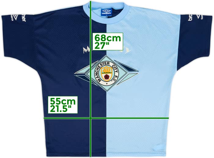 1994-95 Manchester City Umbro Training Shirt - 7/10 - (M)