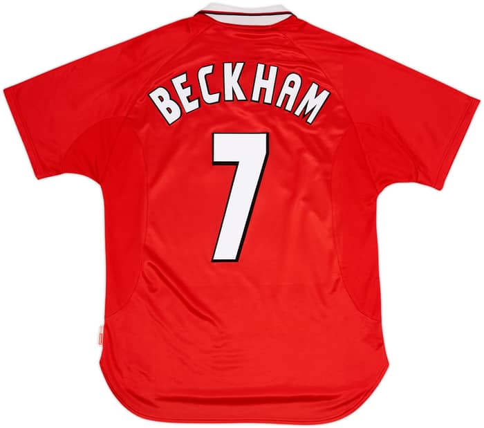1997-00 Manchester United CL Shirt Beckham #7 - 8/10 - (L)