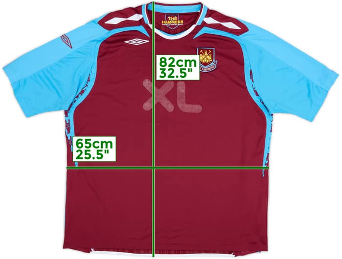 2007-08 West Ham Home Shirt - 4/10 - (3XL)