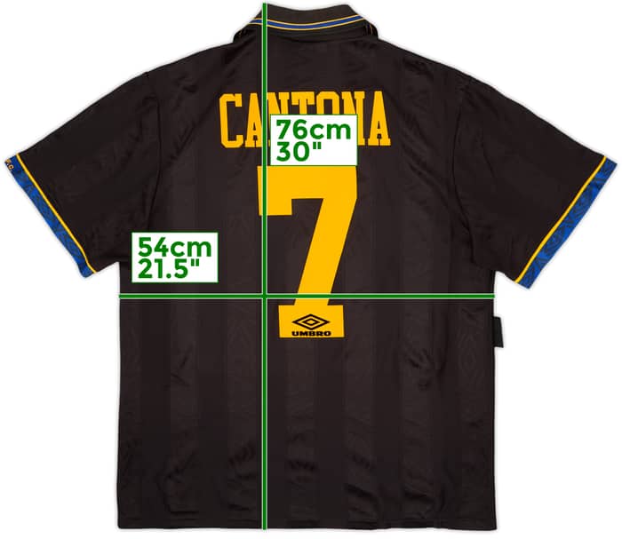 1993-95 Manchester United Away Shirt Cantona #7 - 8/10 - (L)