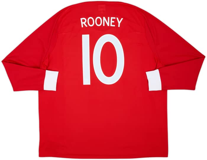 2010-11 England Away L/S Shirt Rooney #10 - 7/10 - (3XL)
