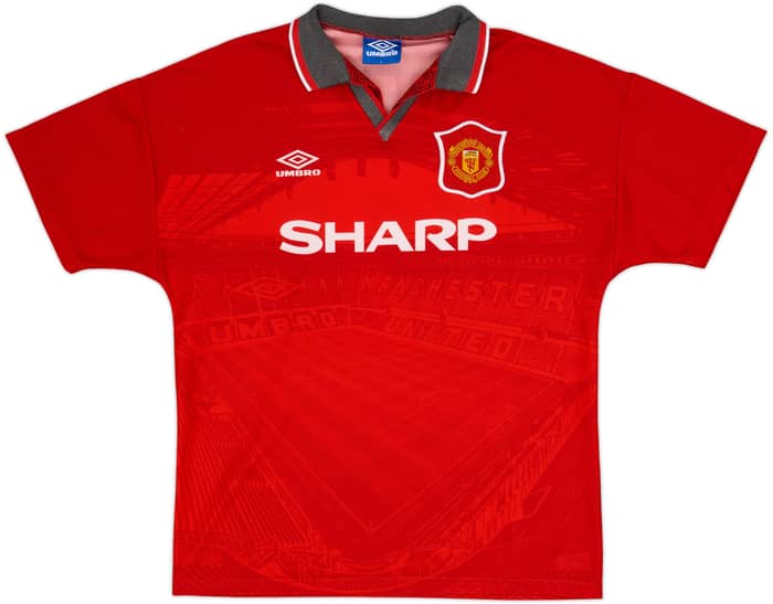 1994-96 Manchester United Home Shirt Cantona #7 - 7/10 - (L)