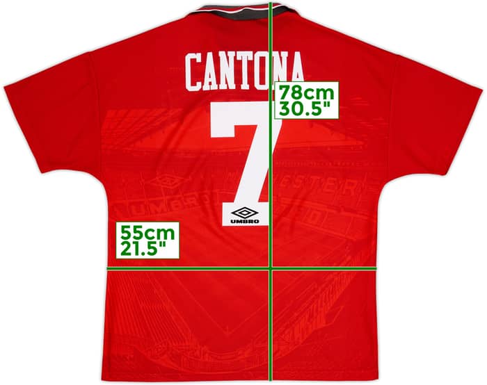 1994-96 Manchester United Home Shirt Cantona #7 - 7/10 - (L)