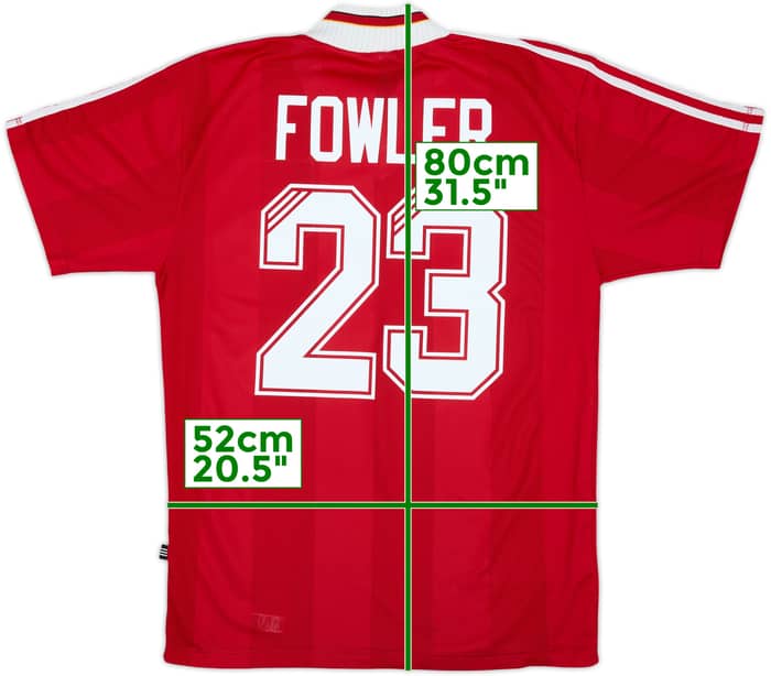 1995-96 Liverpool Home Shirt Fowler #23 - 6/10 - (L)
