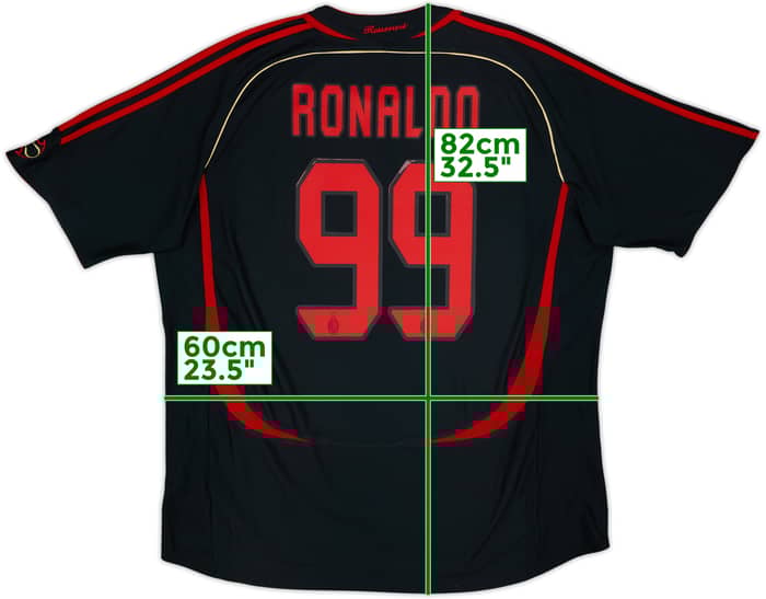 2006-07 AC Milan Third Shirt Ronaldo #99 - 6/10 - (XXL)
