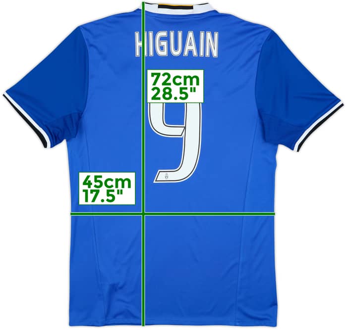 2016-17 Juventus Away Shirt Higuain #9 - 5/10 - (S)
