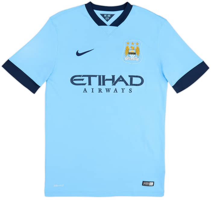 2014-15 Manchester City Home Shirt Silva #21 - 8/10 - (M)