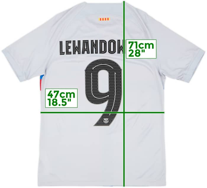 2022-23 Barcelona Third Shirt Lewandowski #9 - 9/10 - (M)