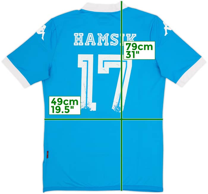 2015-16 Napoli Authentic Home Shirt Hamsik #17 - 4/10 - (L)