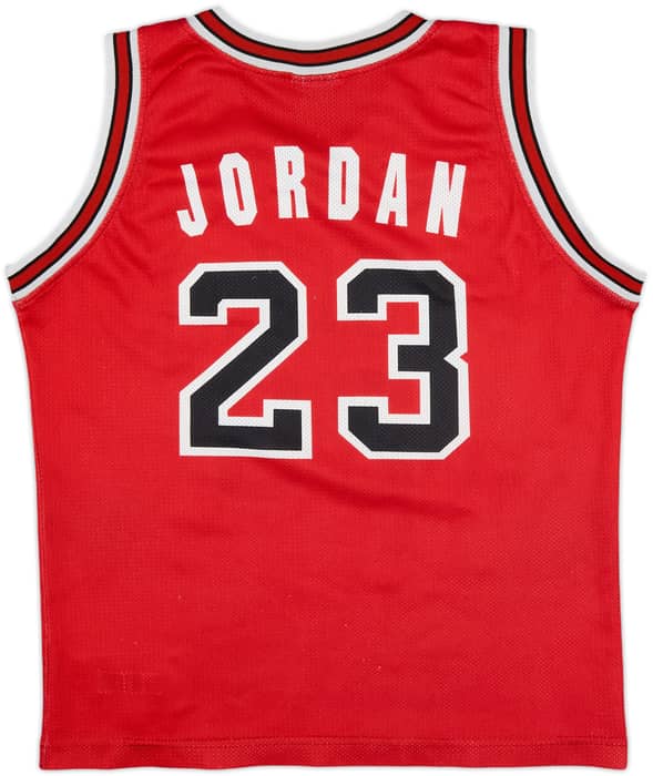 1991-98 Chicago Bulls Jordan #23 Champion Away Jersey - 7/10 - (L.Boys)