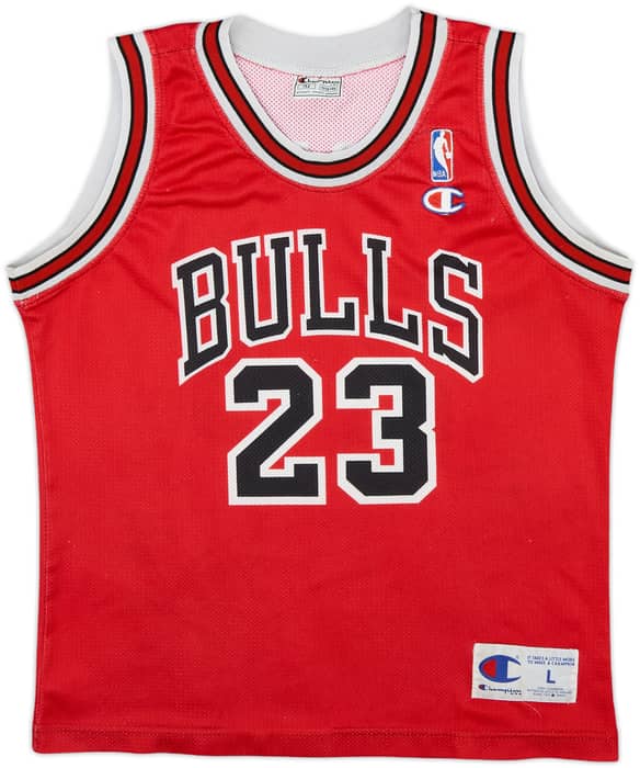 1991-98 Chicago Bulls Jordan #23 Champion Away Jersey - 7/10 - (L.Boys)