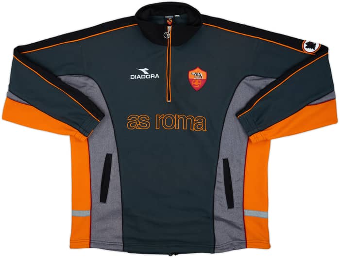 1998-99 Roma Diadora 1/4 Zip Sweat Top - 7/10 - (XXL)