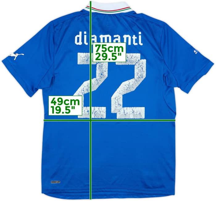 2012-13 Italy Home Shirt Diamanti #22 - 4/10 - (M)