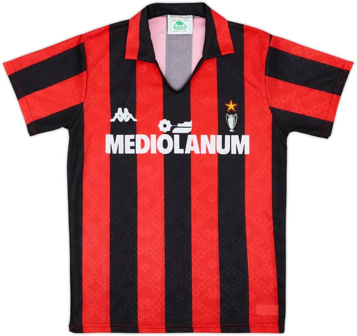 1989-90 AC Milan Home Shirt - 9/10 - (XS)