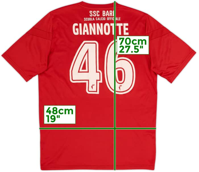 Camiseta de entrenamiento Kappa 'Scuola Calcio' del Bari Giannotte #46 2018-19 - 8/10 - (M)