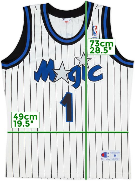 1993-98 Orlando Magic A.Hardaway #1 Champion Home Jersey - 8/10 - (M)