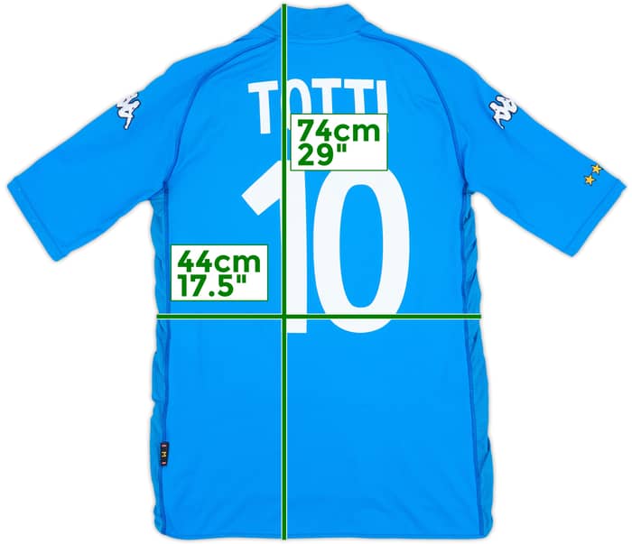 2002 Italy Home Shirt Totti #10 - 6/10 - (M)