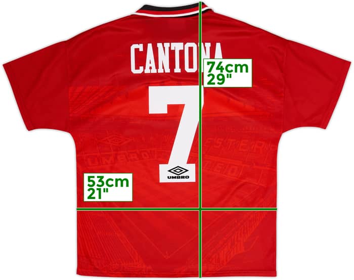 1994-96 Manchester United Home Shirt Cantona #7 - 8/10 - (M)